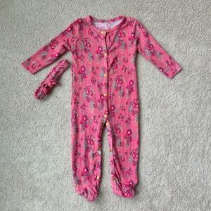 dELiA*s Pink Floral Kids Footie